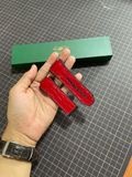  Thay da cá sấu Alligator vân bụng (Pháp) màu đỏ cho Hublot 