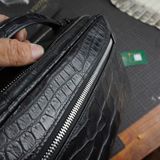  Túi Golf Clutch da cá sấu Alligator Pháp đen 