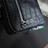  Túi Golf Clutch da cá sấu Alligator Pháp đen 