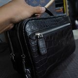  Túi Golf Clutch da cá sấu Alligator Pháp đen 