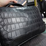  Túi Golf Clutch da cá sấu Alligator Pháp đen 