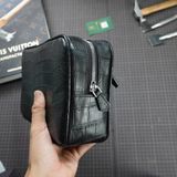  Túi Clutch da cá sấu Alligator Pháp đen 