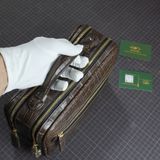  Túi Golf Clutch da cá sấu Alligator Pháp nâu Chocolate 