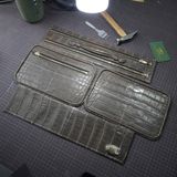  Túi Golf Clutch da cá sấu Alligator Pháp nâu Chocolate 