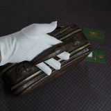  Túi Golf Clutch da cá sấu Alligator Pháp nâu Chocolate 