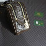  Túi Golf Clutch da cá sấu Alligator Pháp nâu Chocolate 