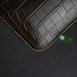  Túi Golf Clutch da cá sấu Alligator Pháp nâu Chocolate 