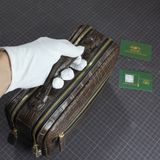  Túi Golf Clutch da cá sấu Alligator Pháp nâu Chocolate 