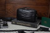  Túi Clutch nam cầm tay da cá sấu Alligator đen (Alligator Gofl Clutch) 