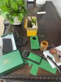  Thay da cá sấu Alligator nhập Pháp xanh lá cho Vertu Meta 2 