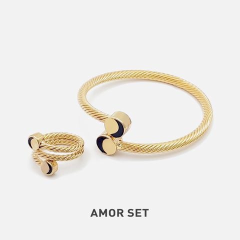 AMOR Bộ vòng tay và nhẫn