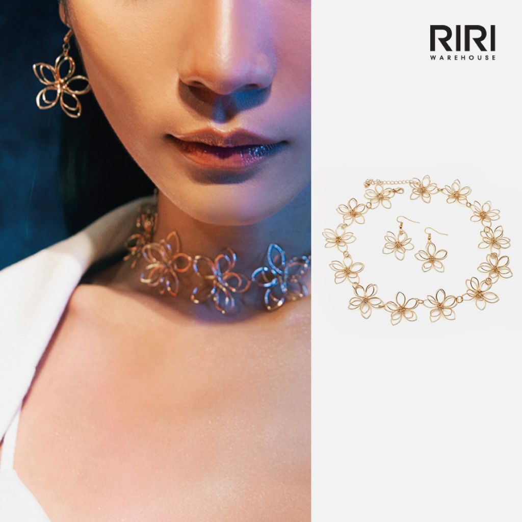 LARUE GOLD Bộ vòng cổ và hoa tai