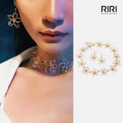 LARUE GOLD Bộ vòng cổ và hoa tai