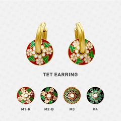 TET Bộ vòng cổ và hoa tai Stainless Steel