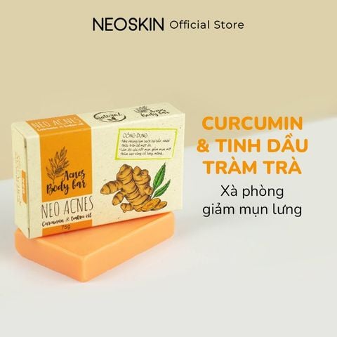 Xà Phòng Giảm Mụn Thâm Lưng Mông Nghệ Curcumin & Tràm Trà NeoAcnes (75g)