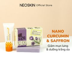 Bộ Đôi Cho Da Lưng Mông Thâm Mụn Gồm Xà Phòng Neo Acnes Saffron (75g) + Gel Nghệ Nano NeoCurma (20g)