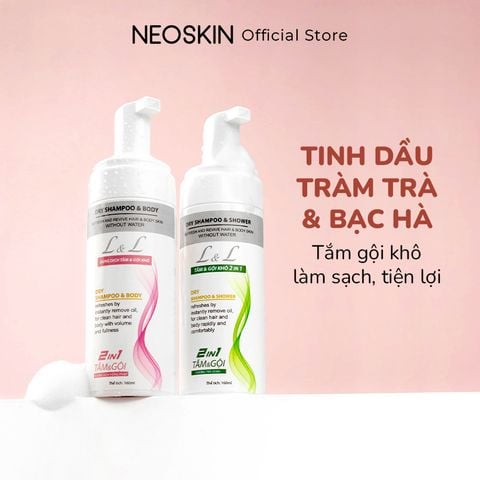 Tắm Gội Khô 2in1 L&L - Hương Trà Xanh & Hoa Hồng Pháp (160ml)