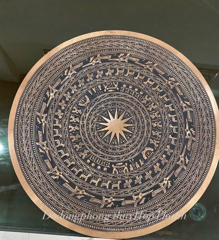  Mặt trống đồng đúc nguyên khối 