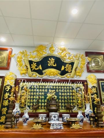  Bộ cuốn thư câu đối Đức Lưu Quang chữ hán - Kích thước 1m76, hàng nghệ nhân 