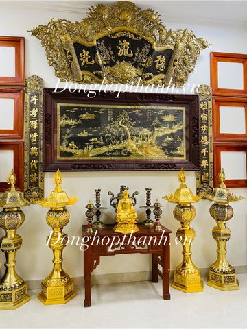  Bộ cuốn thư câu đối Hoa Mai màu giả cổ, kích thước 1m55, hàng nghệ nhân 