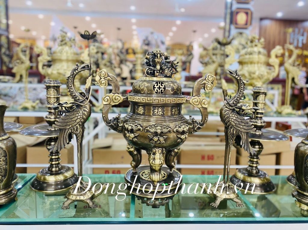 Bộ ngũ sự dơi màu giả cổ - Kích thước 60 cm