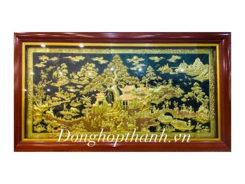  Tranh đồng quê bằng đồng vàng - kích thước 89cm x 173cm 