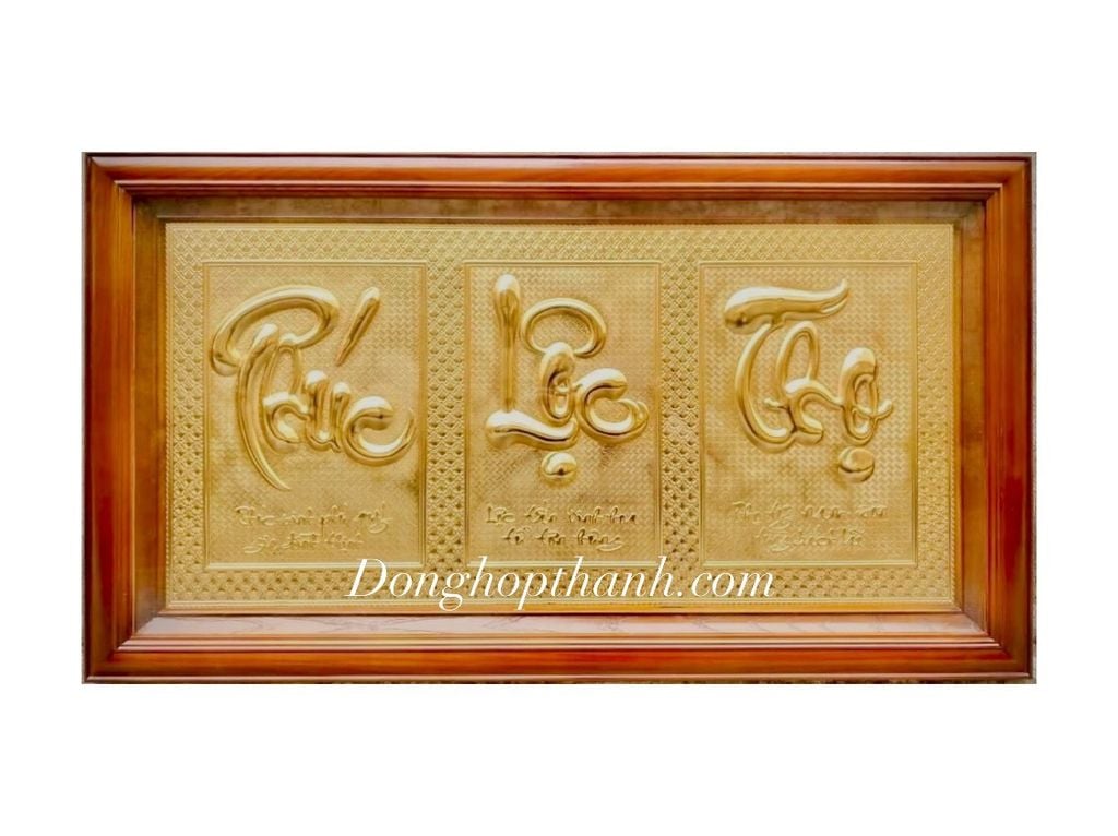 Tranh chữ Phúc Lộc Thọ thư pháp - kích thước  50cm - 90cm