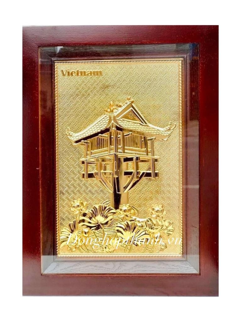 Tranh chùa một cột - kích thước 38cm x 54cm