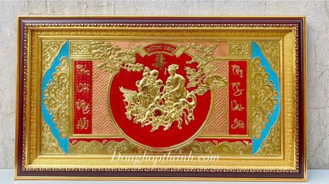  TRANH ĐỒNG MỪNG THỌ CỤ ÔNG BÀ (Kích Thước 52cm X 92cm) 