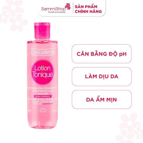 Evoluderm Nước hoa hồng Lotion Tonique Apaisante Peaux Sensibles 250ml