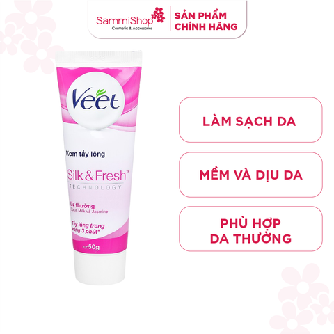 Kem tẩy lông Veet Silk & Fresh Lotus Milk& Jasmine Da Thường