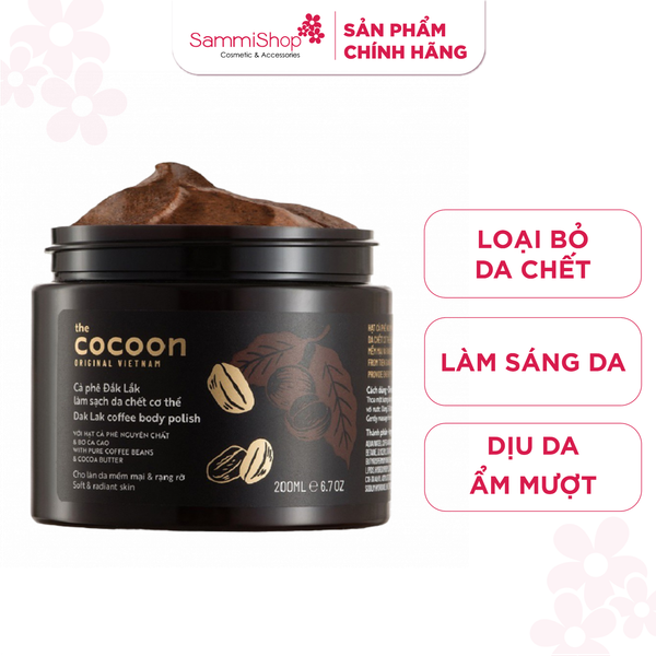 Cocoon Tẩy da chết cà phê Đak Lak 200ml