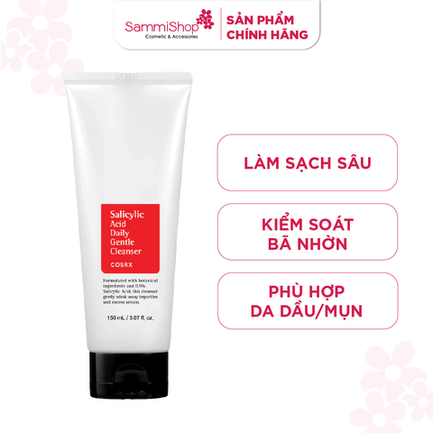 Cosrx sữa rửa mặt Salicylic Acid Daily Gentle Cleanser 150ml