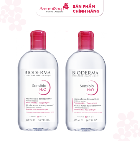 Bioderma Combo 2 Nước tẩy trang Sensibio H2O 500ml