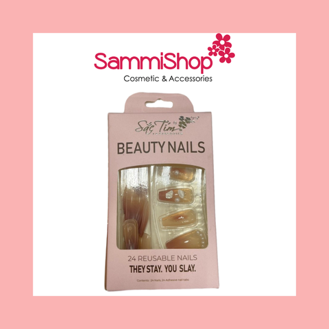 Sắc Tím Bộ móng giả đính đá ST 49