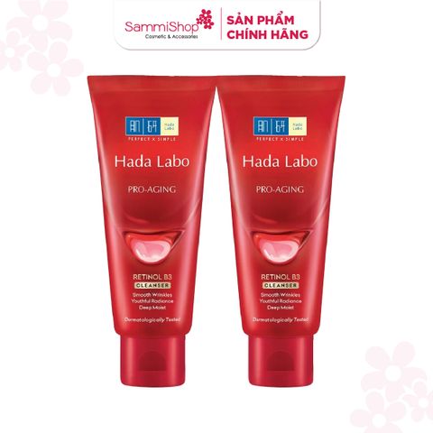 07.11 - 11.11 COMBO 2 Hadalabo Kem rửa mặt Pro-Aging Retinol B3 Cleanser 80g