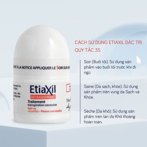 Lăn khử mùi cho da thường Etiaxil Detranspirant Aisselles Peaux Normales 15ml (Đỏ)