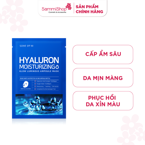SALE TOÀN NHÃN 3.12- 1.1 Some By Mi Mặt nạ giấy Hyaluron Moisturizing Glow Luminous Ampoule Mask 25g