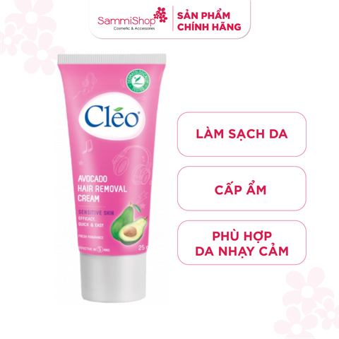 Cleo Kem Tẩy Lông Da Nhạy Cảm Avocado Hair Removal Cream Sensitive Skin 50g