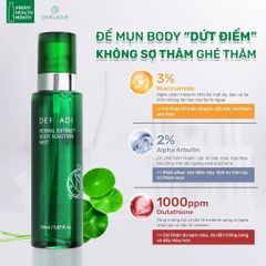 Derladie Xịt Mụn Lưng Herbal Extract Body Solution Mist 150ml