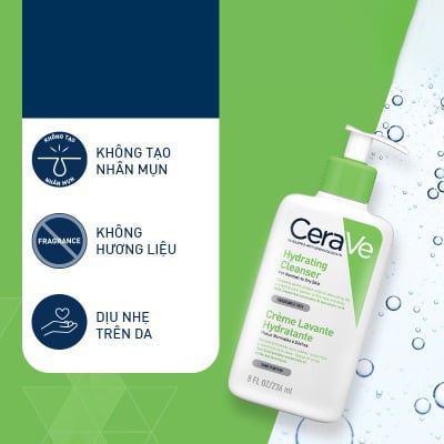 Cerave Sữa rửa mặt da khô, da thường Hydrating CleanserCerave Sữa rửa mặt  da khô, da thường Hydrating Cleanser – SammiShop