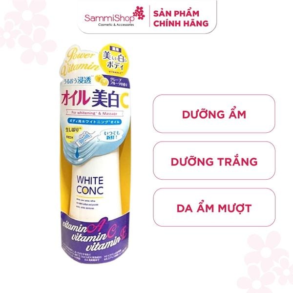 White conc Dầu dưỡng trắng da Whitening Oil C 100ml