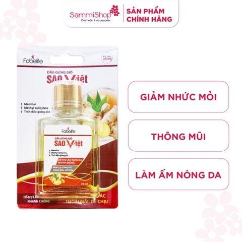 Fobelife Dầu Gừng Gió Sao Việt