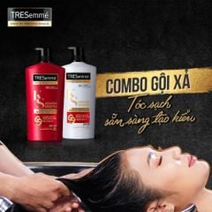 Dầu xảTresemme Keratin Smooth tinh chất Argan và Keratin vào nếp suôn mượt (620g)