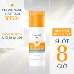 Kem chống nắng giúp giảm nhờn Eucerin Oil Control Gel-Cream Sun Dry Touch SPF50+ 50ml