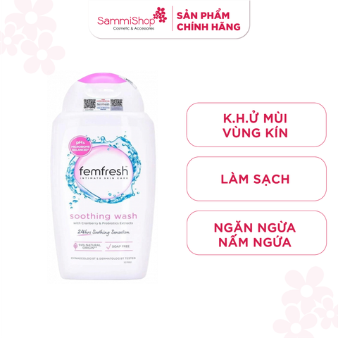 Dung dịch vệ sinh phụ nữ Femfresh Soothing Wash 250ml