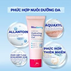 Blissberry Sữa rửa mặt cấp ẩm sáng da Glowy Skin Hydrating Cleansing Gel 100ml