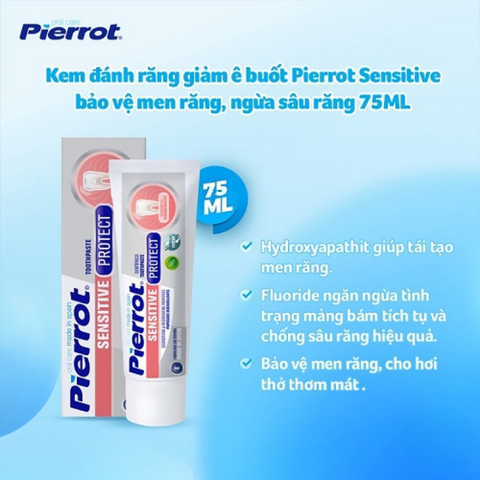 Pierrot Kem đánh răng Sensitive Protect Toothpaste/Dentifrico 75ml