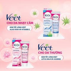 Kem tẩy lông Veet Silk & Fresh Aloe Vera & Vitamin E Da Nhạy Cảm