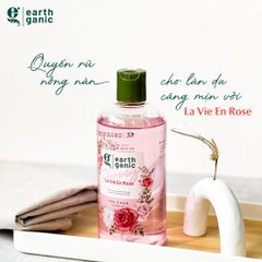 Earthganic Sữa tắm Chill & calm show gel #hương hoa hồng 500ml